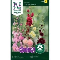 Stokrose 'Chaters Double' Alcea Rosea L. 'Chaters Double' Pose Med Frø Eller Løg, 25